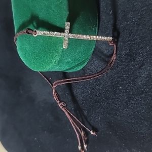 NWOT Rhinestone Cross Bracelet